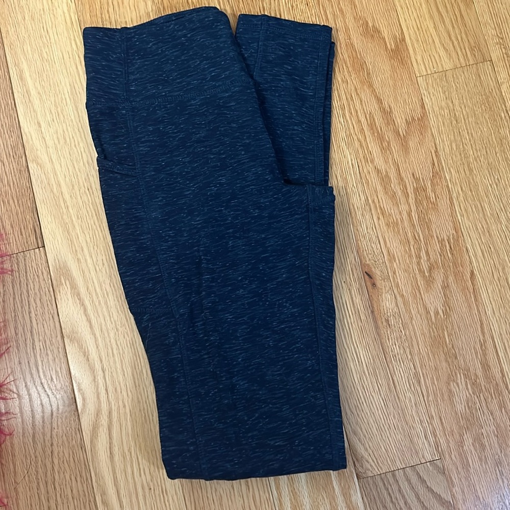 🐾4 for $40 kyodan navy heathered fleece leggings with side pockets
